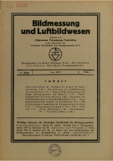 Bildmessung und Luftbildwesen : deutsche und österreichische Fachzeitschrift unter Mitarbeit der Internationalen Gesellschaft für Photogrammetrie 10. Jahrg. Heft 2 (1935)