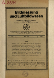 Bildmessung und Luftbildwesen : deutsche und österreichische Fachzeitschrift unter Mitarbeit der Internationalen Gesellschaft für Photogrammetrie 13. Jahrg. Heft 1 (1938)