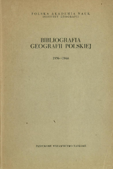 Bibliografia Geografii Polskiej 1936-1944