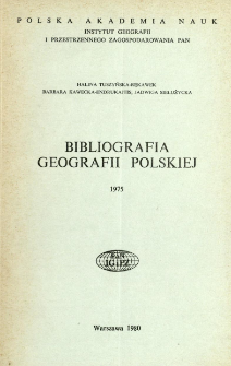 Bibliografia Geografii Polskiej 1975