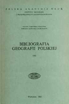 Bibliografia Geografii Polskiej 1981