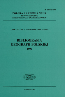 Bibliografia Geografii Polskiej 1990