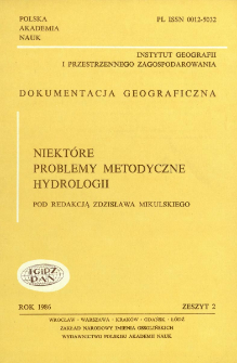 Niektóre problemy metodyczne hydrologii = Some methodological problems fo hydrology