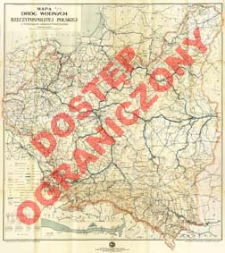Mapa dróg wodnych Rzeczypospolitej Polskiej z podziałem administracyjnym