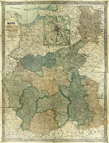 Mapa Królestwa Polskiego z granicami gmin i uwzględnieniem granic g. Chełmskiej