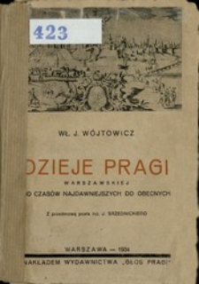 Dzieje Pragi warszawskiej od czasów najdawniejszych do obecnych