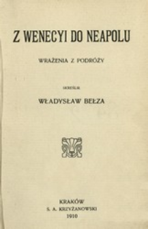 Z Wenecyi do Neapolu : wrażenia z podr&oacute;ży