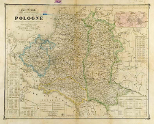 Carte routiere, historique et statistique des &eacute;tats de l'anciene R&eacute;publique de Pologne indiquant sen &eacute;tendue teritoriale avant le premier partage en 1772 avec les divisions &eacute;tablies en 1815 &aacute; l'epoque du sixi&eacute;me partage de ce pays consomm&eacute; dans le congr&eacute;s de Vienne et les changemesarriv&eacute;s en 1844 et 1846