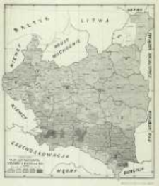 Mapa gęstości domów wiejskich w Polsce w r. 1921
