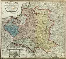 A map of the Kingdom of Poland and Grand Dutchy of Lithuania with their dismembered provinces and the Kingdom of Prussia
