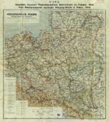 V I. P. E., Cingui&egrave;me Excursion Phytog&egrave;ographique Internationale en Pologne, 1928 = Piąta Miedzynarodowa Wycieczka Fitogeograficzna w Polsce, 1928 : Rzeczpospolita Polska : mapa orjentacyjna wycieczki = R&eacute;publique de Pologne - carte g&eacute;n&eacute;rale de l'excursion.