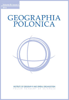 Geographia Polonica Vol. 85 No. 4 (2012), Contents