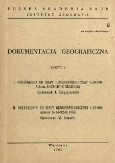 Objaśnienia do mapy geomorfologicznej 1:50 000 : arkusz N-33-107-C Szamocin