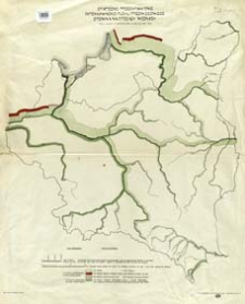 Graficzne przedstawienie intensywności ruchu przewozowego drewna na drogach wodnych = Relev&eacute; graphique d'intensit&eacute; du trafic de bois par voies d'eau.