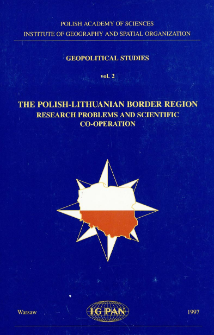 The Polish-Lithuanian border region : research problems and scientific co-operation