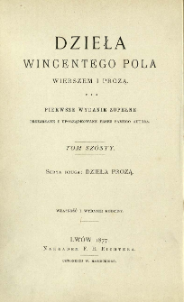 Dzieła prozą Wincentego Pola. T. 3.