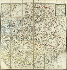 Karta Polski i kraj&oacute;w ościennych ze szczeg&oacute;lnym oznaczeniem kolei żelaznych, dr&oacute;g bitych, rzek spławnych i zdrojowisk