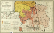 Carte etnographique et politique des territoires de l'ancien Grand Duché de Lithuanie avec le tableau statistique