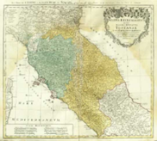 Statvs Ecclesiastici nec non Magni Ducatvs Toscanae Nova Tabvla Geographica = Les Etats de L'Eglise et du Grand Duche de Toscane