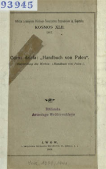 Ocena dzieła: "Handbuch von Polen" = (Besprechung des Werks: "Handbuch von Polen").