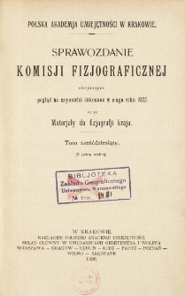 Sprawozdanie Komisji Fizjograficznej T. 60 (1925)