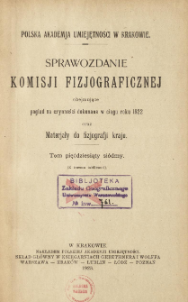 Sprawozdanie Komisji Fizjograficznej T. 57 (1922)