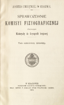 Sprawozdanie Komisji Fizjograficznej T. 49 (1915)