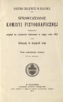 Sprawozdanie Komisji Fizjograficznej T. 47 (1912)