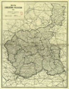 Mapa Królestwa Polskiego 1914
