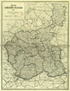 Mapa Kr&oacute;lestwa Polskiego 1914