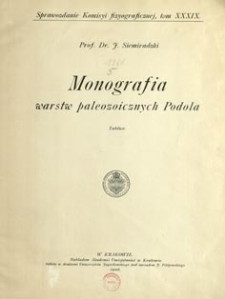 Sprawozdanie Komisji Fizjograficznej T. 39 (1906) tablice