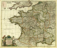 Accuratißima Galliæ Tabula : Gallis Vulgo dicta le Royaume de France divisa tam in Præfecturas generales quam in Provincias separatas cum regionibus