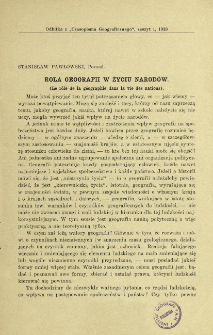 Rola geografii w życiu narod&oacute;w
