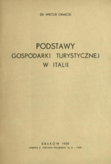 Podstawy gospodarki turystycznej w Italii