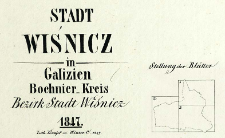 Stadt Wiśnicz in Galizien, Bochnier-Kreis Bezirk Stadt Wiśnicz 1847