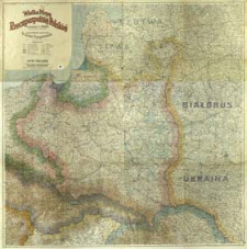 Wielka mapa Rzeczpospolitej Polskiej : w podziałce 1:750.000 w dziesięciu kolorach