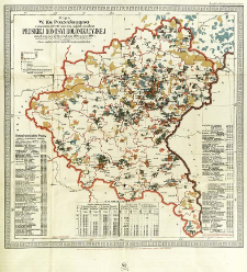 Mapa W. Ks. Poznańskiego z oznaczeniem - pr&oacute;cz 146 miast - 655 wiejskich posiadłości Pruskiej Komisyi Kolonizacyjnej nabytych przez nią w 20 l., tj. od założenia 1886 r. po koniec 1906 r. : z dodatkiem d&oacute;br i las&oacute;w kr&oacute;lewskich i rzadowych, oznaczonych tylko barwami