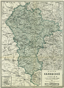Karta kali&scaron;skoj gubernii sostovlena soglasno novej&scaron;im dannym
