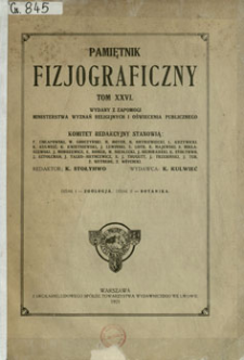 Pamiętnik Fizyjograficzny T. 26 (1921)