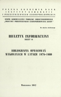 Bibliografia opracowań wykonanych w latach 1976-1980