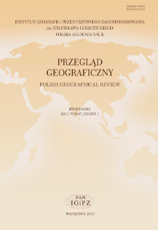 Przegląd Geograficzny T. 87 z. 3 (2015), Spis treści