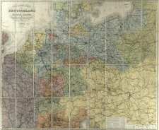 Post - & Reise Karte von Deutschland und der Nachbar Staaten : bis Kopenhagen, Dover, Paris, Lyon, Turin, Ferrara, Ofen, Debrecin, Lublin, Grodno, Taurogger