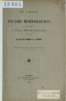 Un viaggio di studio morfologico attraverso l'Italia settentroinale