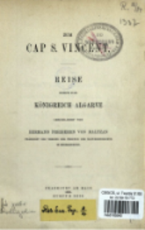 Zum Cap S. Vincent : Reise durch das K&ouml;nigreich Algarve