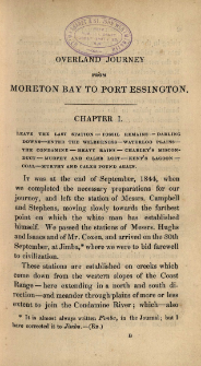 Journal of an overland expedition Australia, from Moreton Bay to Port Essington, a distance of upwards of 3000 miles, during the years 1844-1845