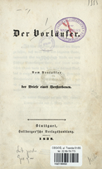 Der Vorl&auml;ufer