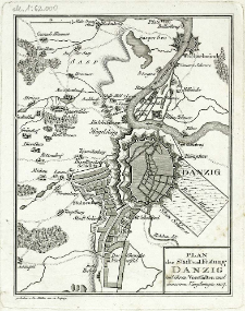 Plan der Stadt und Festung Danzig mit ihren Vorstädten und aeusseren Umgebungen 1807
