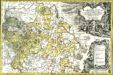 Principatvs Silesiae Karnoviensis nova et exactissima Tabula geographica : commonstrans insimul districtus ac Status minores Freudenthal Olbersdorf et Stevberndorf