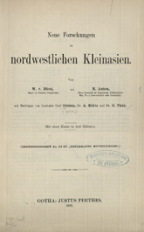 Neue Forschungen im nordwestlichen Kleinasien