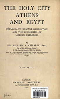The holy city Athens and Egypt : founded on personal observation and the researches of modern explorers
